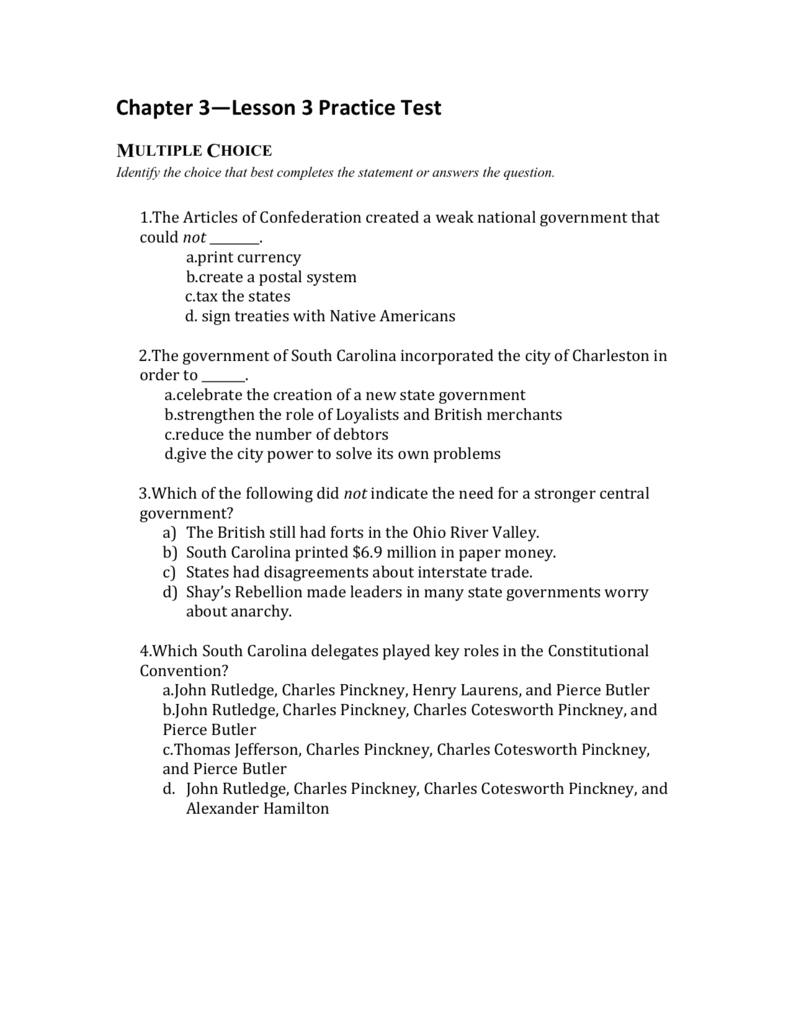 Chapter 3—Answers Along With Chapter 3 The Constitution Worksheet Answers