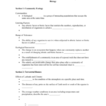 Chapter 3 Communities Biomes And Ecosystems Also Population Community And Ecosystem Worksheet Answer Key