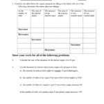 Chapter 5 Post Test Worksheet And Interior And Exterior Angles Worksheet