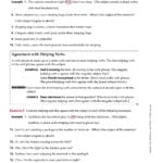 Chapter 8 Agreement Subject  Verb Agreement Pages 1  12  Text Along With Language Handbook Worksheets