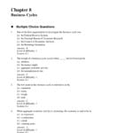 Chapter 8 Business Cycles Within Chapter 12 Section 2 Business Cycles Worksheet Answers