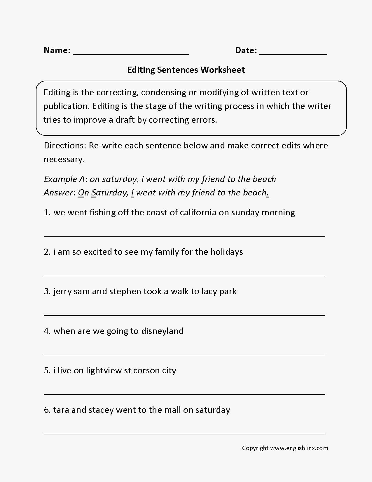 Cheerful Sentence Correction Worksheets Pdf Elegant 14 Best Of Regarding Sentence Correction Worksheets