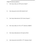 Chemistry For Engineers  Mole Worksheet And Solns 2015  Chem 1372 Or Moles To Grams Worksheet