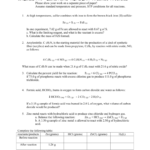 Chemistry Limiting Reagent Practice Problems And Limiting Reagent Worksheet Answer Key With Work