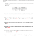 Chemistry Name Halflife Calculations Period  Half In Half Life Calculations Worksheet Answers