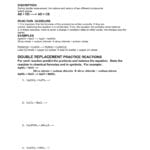 Chemistry Replacement Reaction Worksheet In Predicting Products Worksheet Chemistry