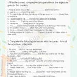 Class 5 English Worksheet Comparison Of Adjectives  English Grammar Along With 3Rd Class English Worksheet