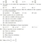 Class 8 Important Questions For Maths – Linear Equations In One Intended For Linear Equation In One Variable Worksheet
