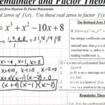 Classroom  Precalculus Using The Rational Zero Theorem To Factor Inside Factoring Polynomials Finding Zeros Of Polynomials Worksheet Answers