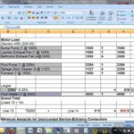 Commercial Electrical Load Calculation Spreadsheet  Wyzdradio Pertaining To Commercial Electrical Load Calculation Worksheet