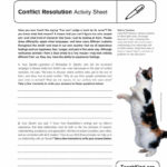 Conflict Resolution Activity Sheet  Peta With Conflict Resolution Worksheets