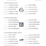 Converting Between Time Units Including Seconds Minutes Hours And For Unit Conversion Worksheet Pdf