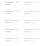 Converting From Slopeintercept To Standard Form A With Regard To Slope Intercept Form Practice Worksheet