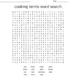 Cooking Terms Word Search  Wordmint Throughout Basic Cooking Terms Worksheet