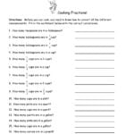 Cooking With Fractions Worksheet Cooking With Fractions Worksheet Regarding Cooking With Fractions Worksheet