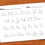 Cursive Alphabet Trace Worksheet  Pdf  Printable Regarding Cursive Alphabet Worksheets Pdf