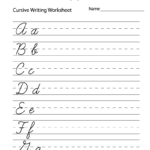 Cursive Letters Practice Sheets Pdf  Theveliger Within Handwriting Improvement Worksheets For Adults Pdf