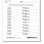Customary Unit Conversions For Converting Units Of Measurement Worksheets