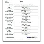 Customary Unit Conversions Throughout Unit Conversion Worksheet Pdf