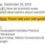 Date September 29 2016 Aim 7 How Do Scientists Make Detailed For Graduated Cylinder Worksheet