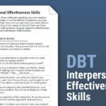 Dbt Interpersonal Effectiveness Skills Worksheet  Therapist Aid Throughout Social Skills Training Worksheets Adults