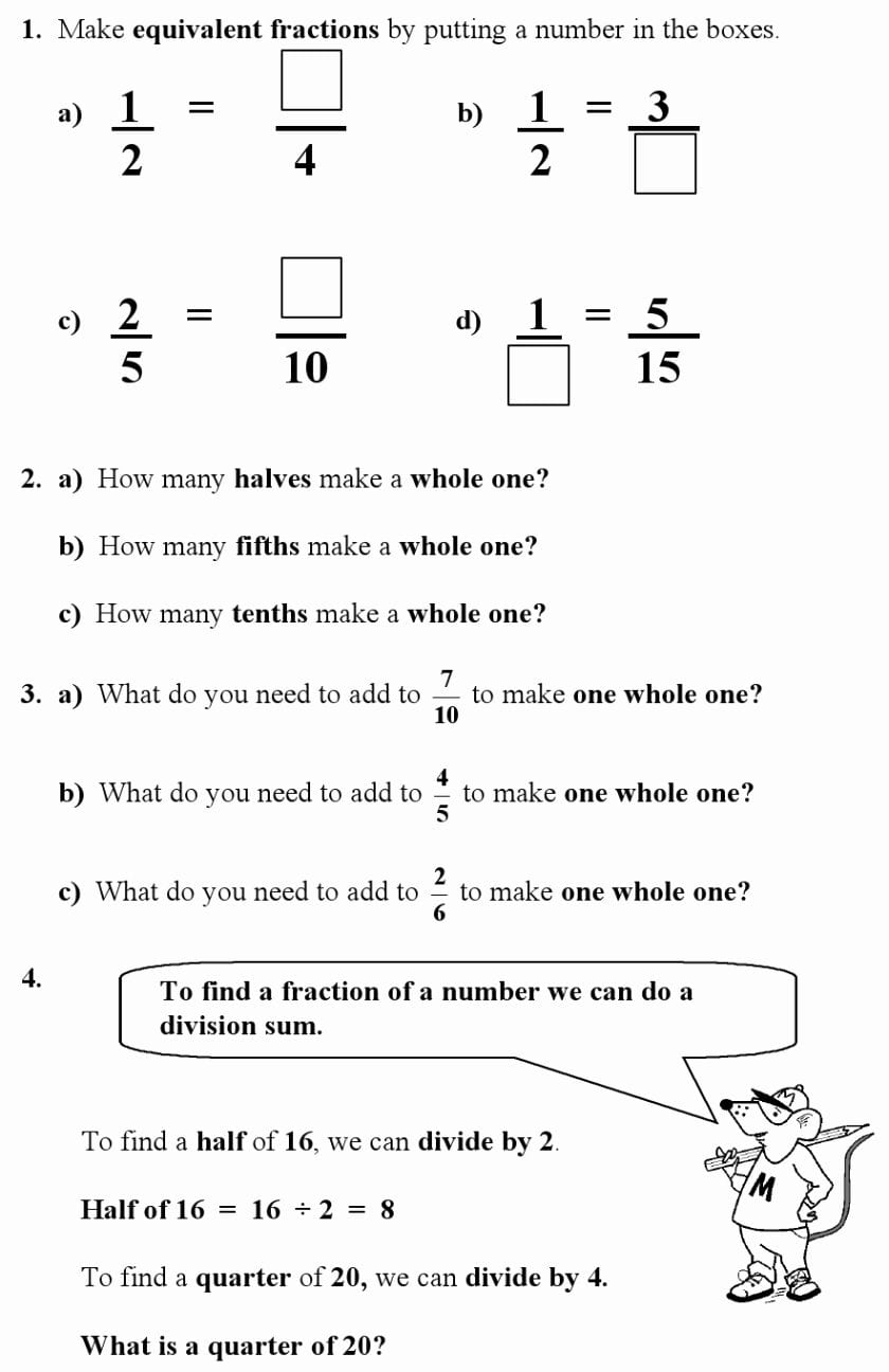 Decomposing Fractions Worksheet 4Th Grade For Download Free  Math Inside Decomposing Fractions 4Th Grade Worksheet