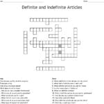 Definite And Indefinite Articles Crossword  Wordmint Within Definite And Indefinite Articles Spanish Worksheet