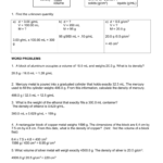 Density Calculations Worksheet I Along With Density Calculations Worksheet