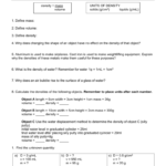 Density Calculations Worksheet I As Well As Density Calculations Worksheet