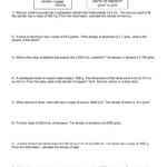 Density Equation With Ws With Density Calculations Worksheet