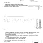 Density Worksheet Throughout Graduated Cylinder Worksheet