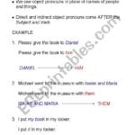 Direct And Indirect Object Pronouns Notes And Followup Exercises Or Worksheet 2 Direct Object Pronouns Answer Key