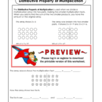 Distributive Property Of Multiplication For Distributive Property Of Multiplication Worksheets