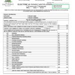 Electrical Load Calculation Throughout Single Family Dwelling Electrical Load Calculation Worksheet