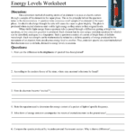 Emission Spectra And Energy Levels Worksheet Throughout Atomic Spectra Worksheet Answers