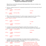 Empirical And Molecular Formulas For Chemistry Unit 7 Worksheet 2 Answers