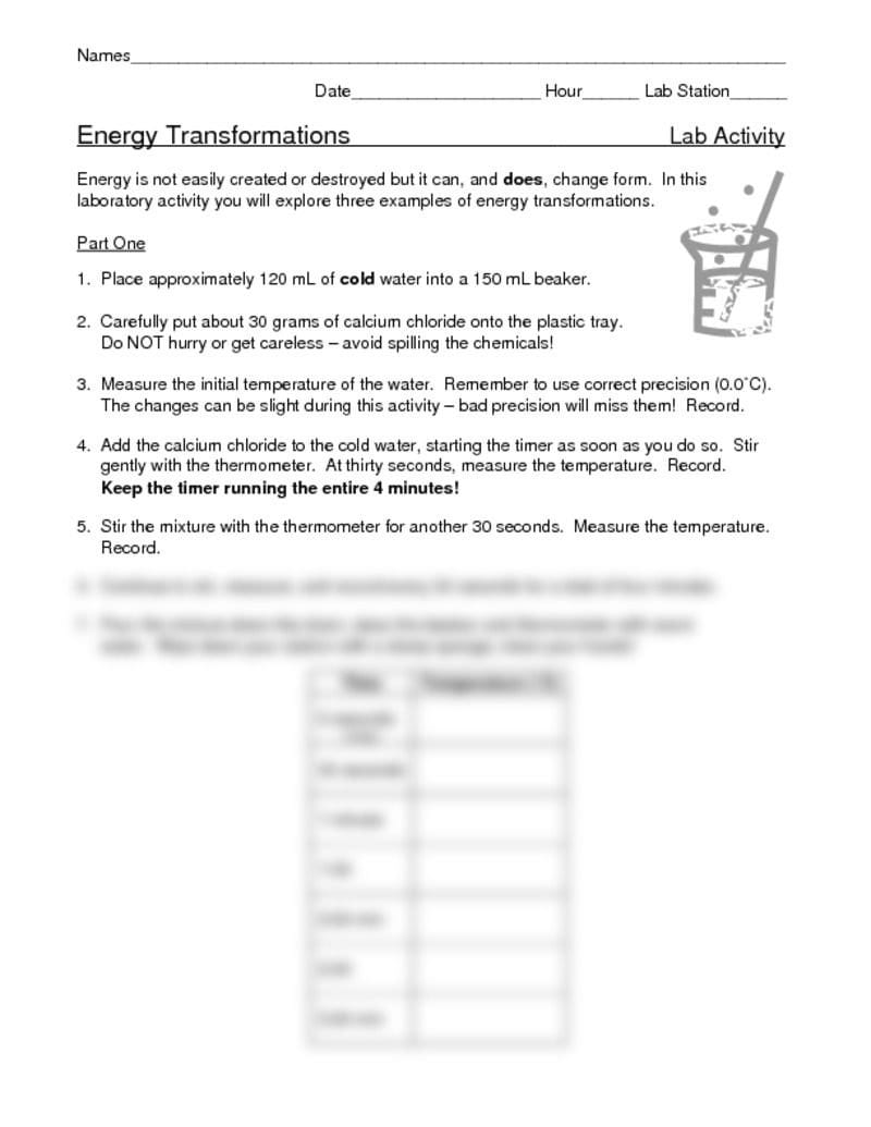 Energy Transfer In Living Organisms Worksheet  Briefencounters Regarding Energy Transfer In Living Organisms Worksheet
