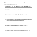 Energy Wavelength Frequency Practice With Wavelength Frequency Speed And Energy Worksheet Answers