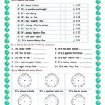 English Esl Numbers Worksheets  Most Downloaded 856 Results Together With Clock Quiz Worksheet