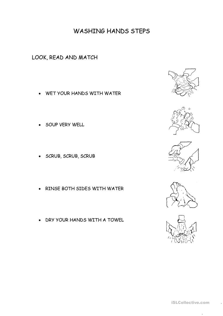 English Esl Washing Worksheets  Most Downloaded 17 Results With Regard To Hand Washing Worksheets