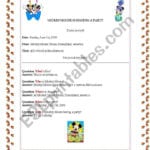 English Worksheets Mickey Mouse Party For Mouse Party Worksheet