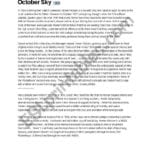English Worksheets October Sky Summary And Essay Question Inside Movie Worksheet October Sky Answers