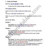 English Worksheets Parallel Structure Within Parallel Structure Worksheet