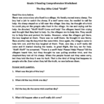 English Worksheets  Reading Worksheets In Comprehension Worksheets For Grade 1