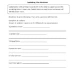 Englishlinx  Capitalization Worksheets Together With Free Printable Itbs Practice Worksheets