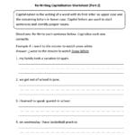Englishlinx  Capitalization Worksheets Within Letter Writing Worksheets For Grade 5