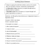 Englishlinx  Clauses Worksheets Inside Grade 7 English Worksheets Pdf