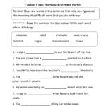 Englishlinx  Context Clues Worksheets For Context Clues Worksheets High School