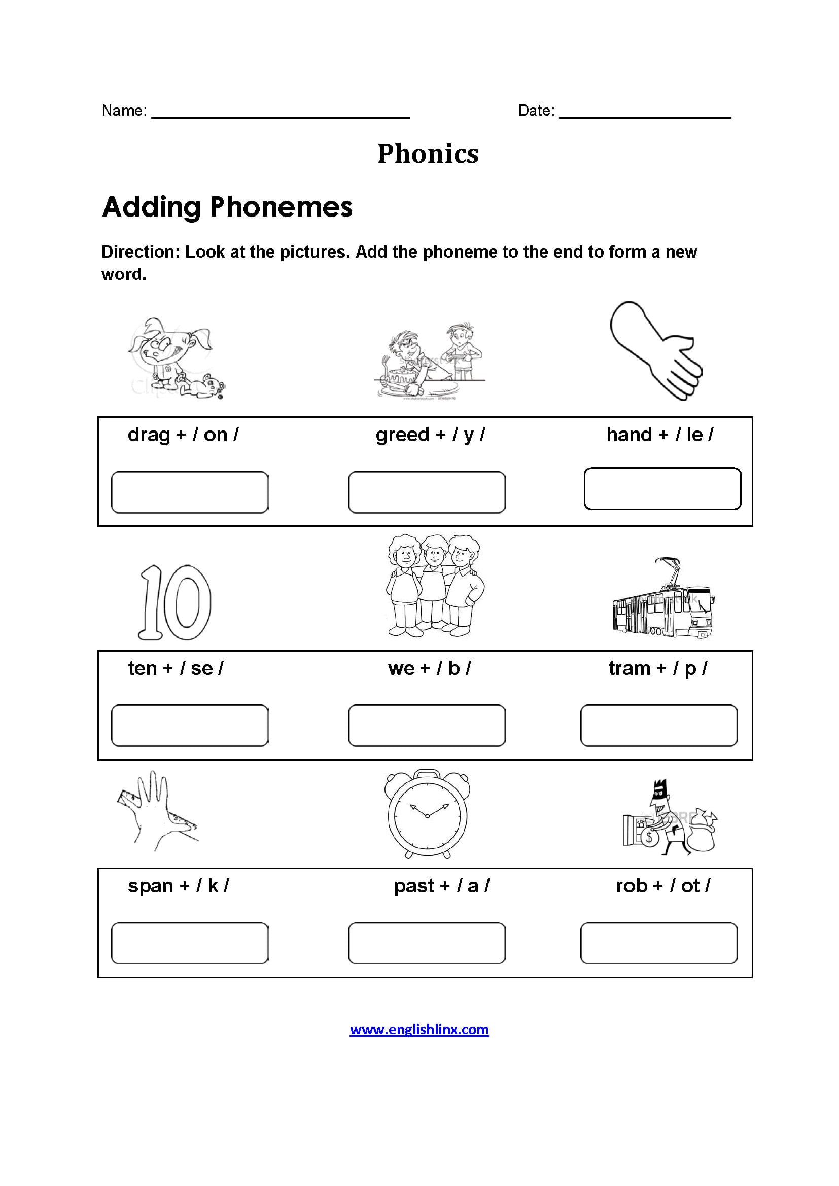 Englishlinx  Phonics Worksheets Regarding Phonics Worksheets For Adults Pdf