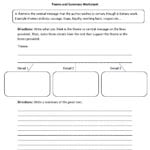 Englishlinx  Theme Worksheets Within Theme Worksheets 4Th Grade